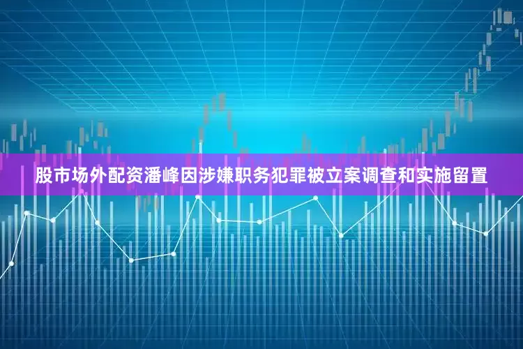 股市场外配资潘峰因涉嫌职务犯罪被立案调查和实施留置